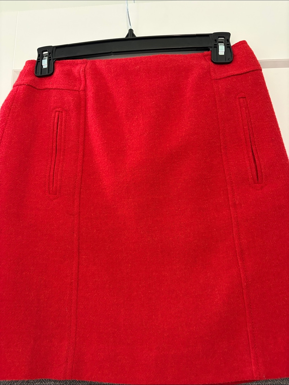 Talbots Red Pencil Skirt with Front Welt Pockets